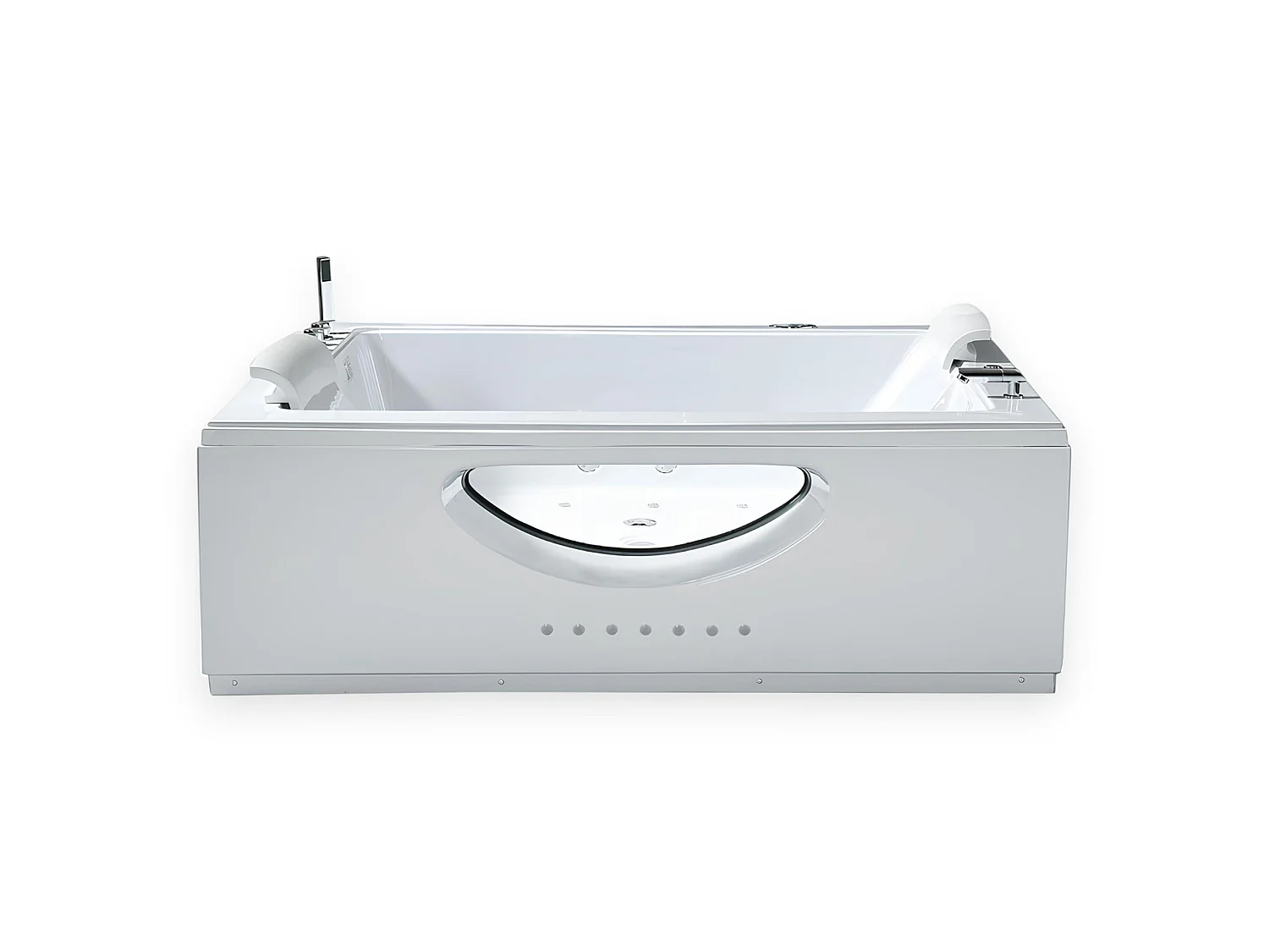 Baignoire hydromassage blanc double pompe 178 X 147 cm 33 jets – Petal
