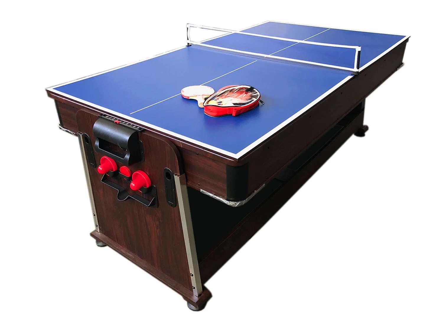 7-Fuß-Billardtisch Grün Multi-Game Airhockey + Tischtennis – Stark