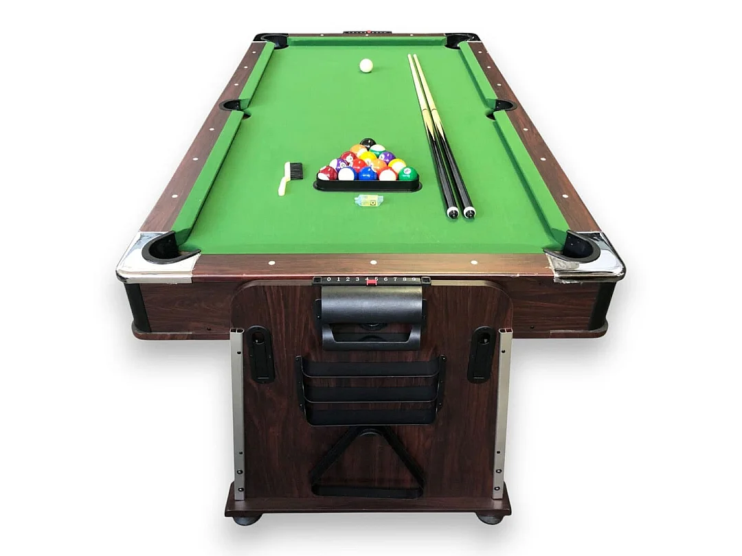 Mesa de Billar 7 pies Multijuego Verde Air Hockey + Ping Pong - Stark