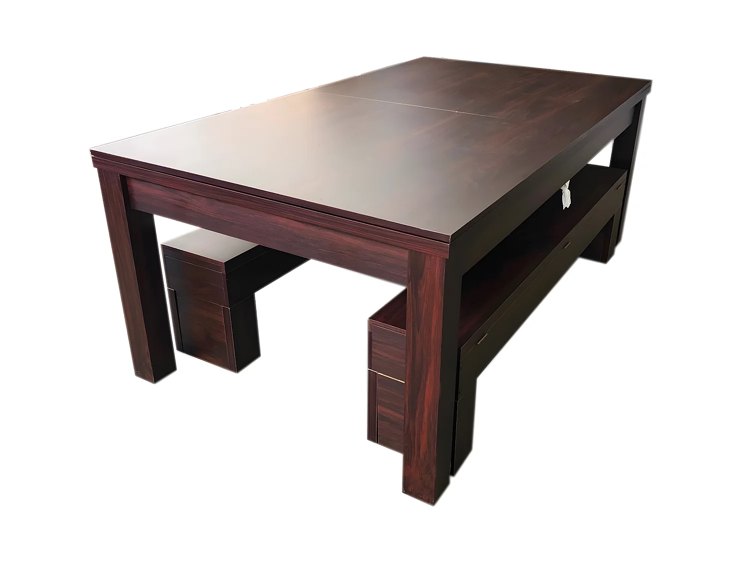 Table de Billard vert 7 Pieds convertible avec banquettes – Zefiro