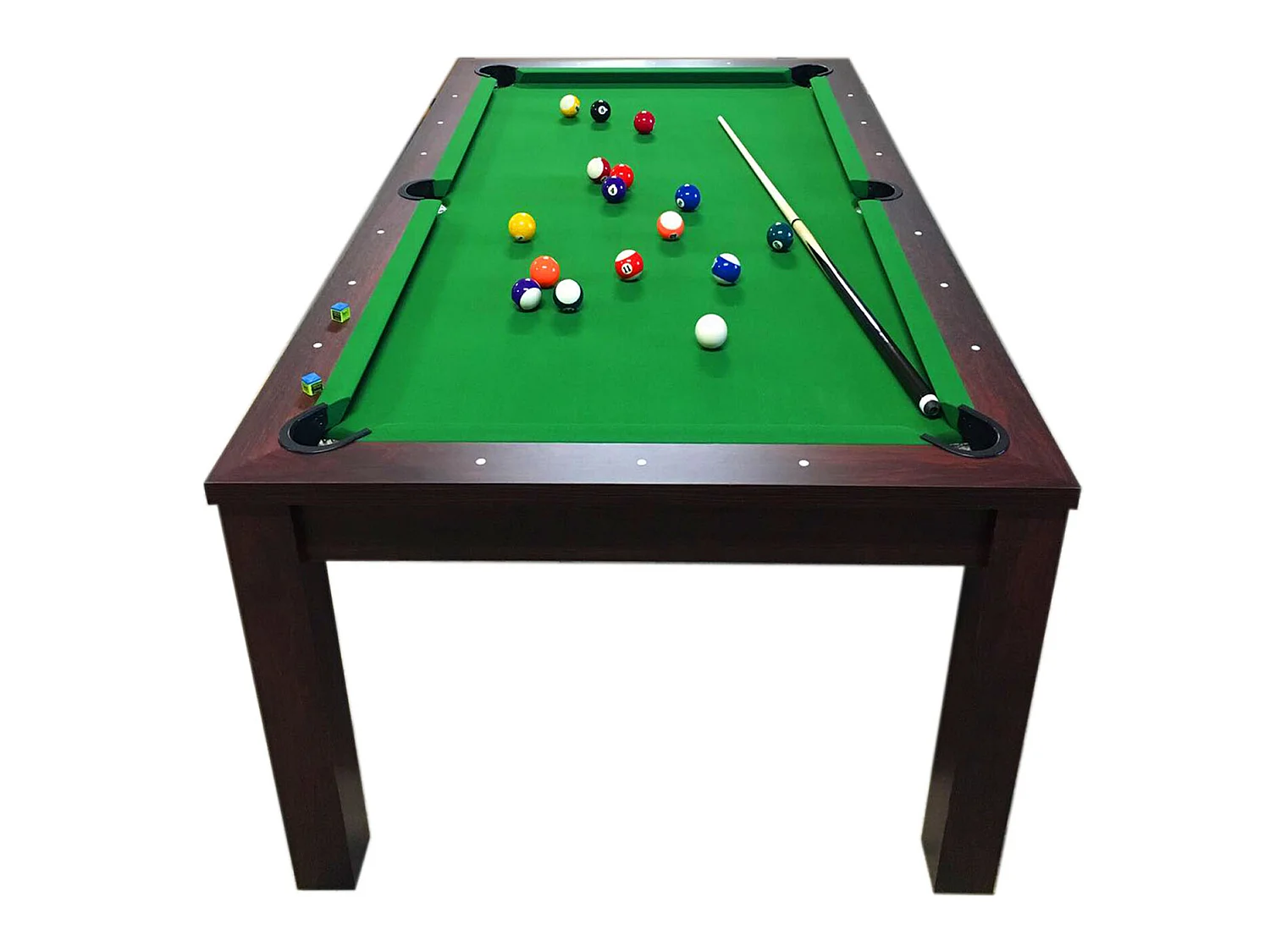 Table de Billard vert 7 Pieds convertible avec banquettes – Zefiro