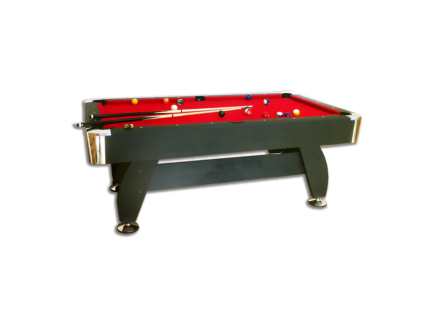 Table de Billard 8 Pieds avec banquette conteneurs – Viper Red