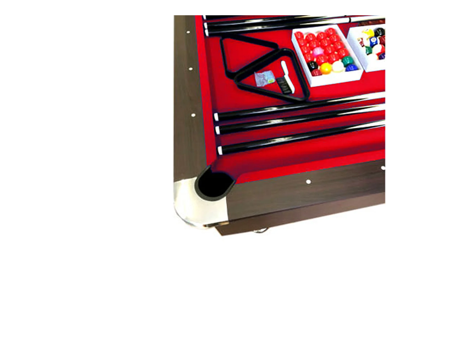 Table de Billard 8 Pieds avec banquette conteneurs – Viper Red