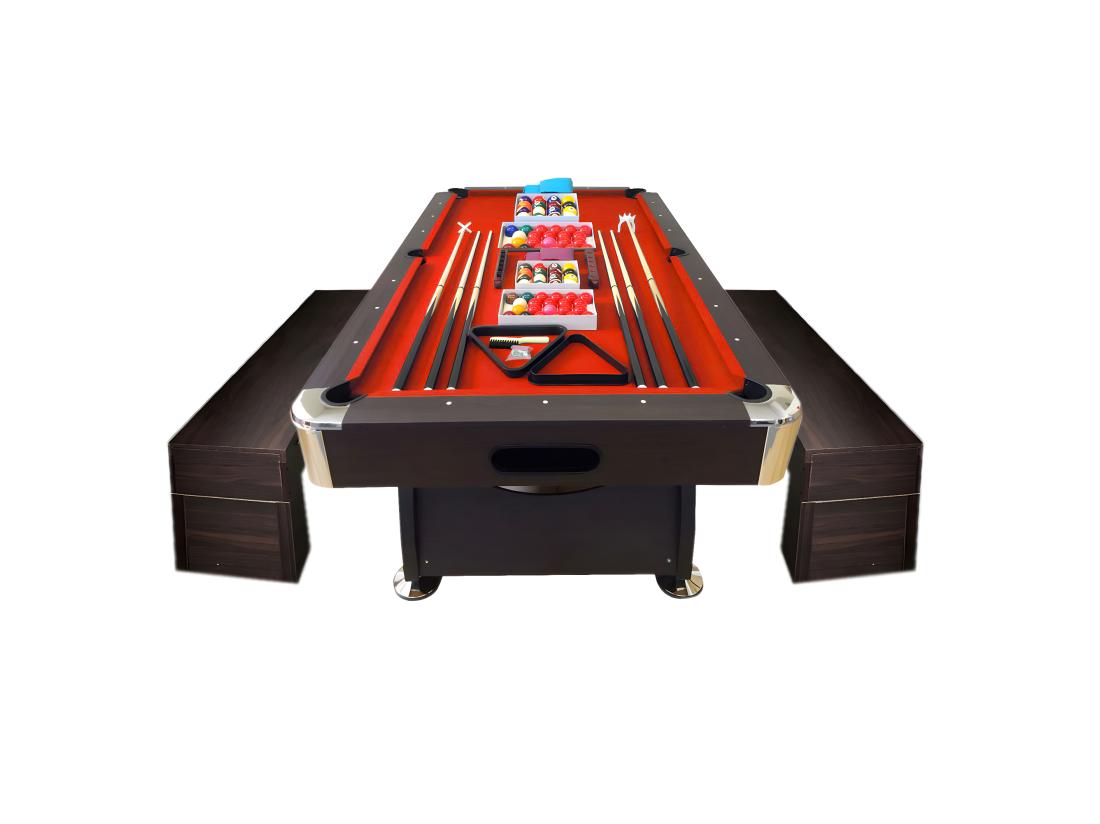 vente unique Table de Billard 8 Pieds avec banquette conteneurs – Viper Red