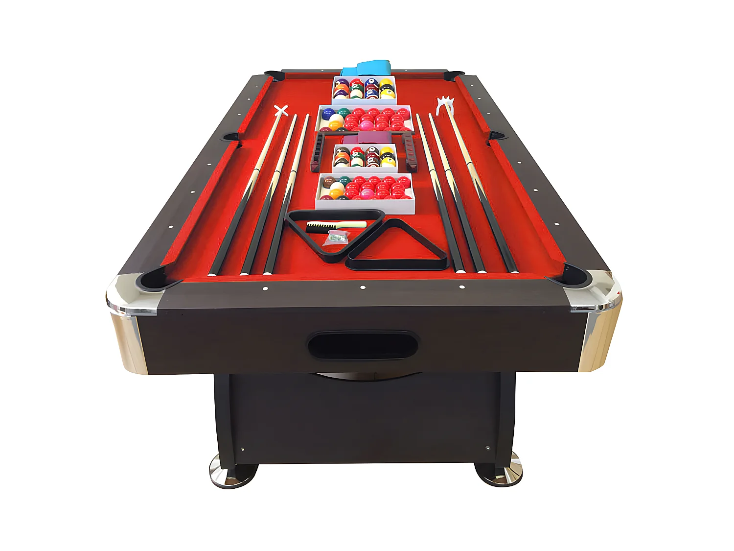 Table de Billard 8 Pieds avec banquette conteneurs – Viper Red