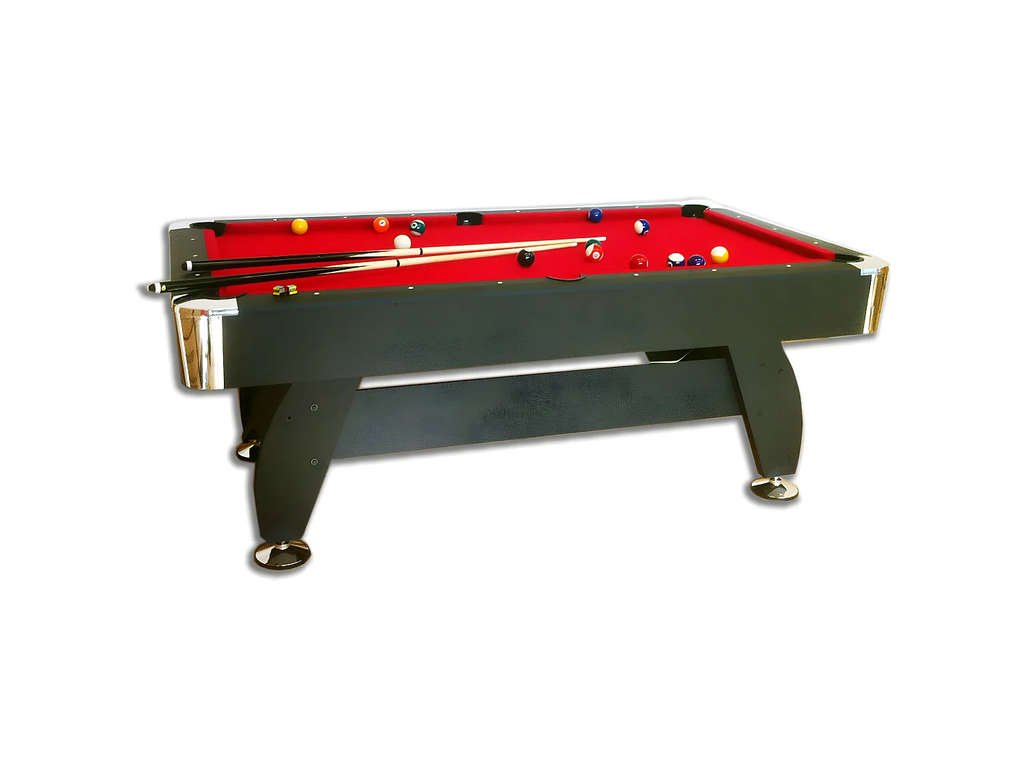Table de Billard 8 Pieds avec banquette conteneurs – Viper Red