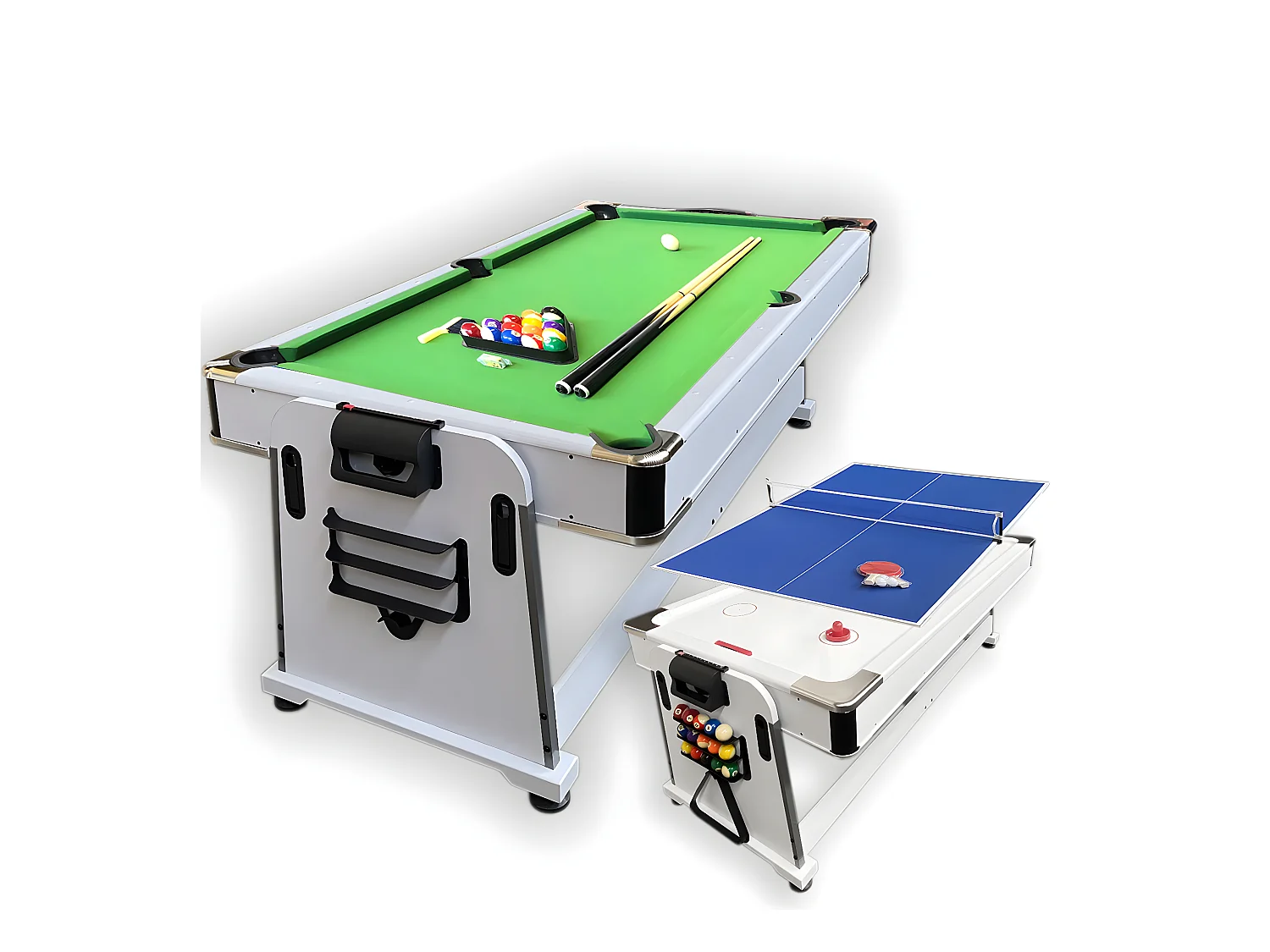 Table de Billard 7 pieds Multi-jeux vert Air Hockey + Table de Tennis – Stark White
