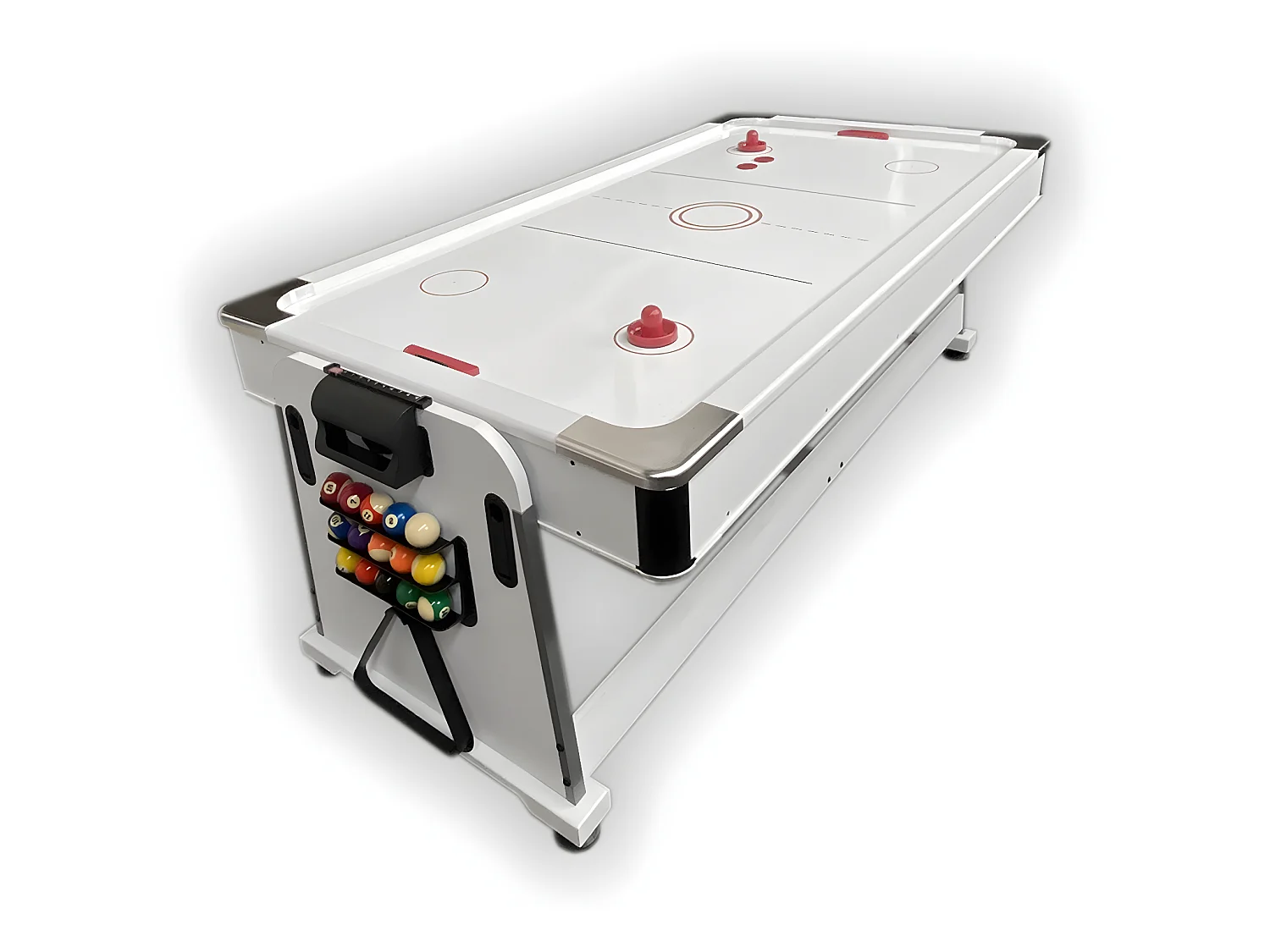 7-Fuß-Billardtisch Grün Multi-Game Airhockey + Tischtennis – Stark White