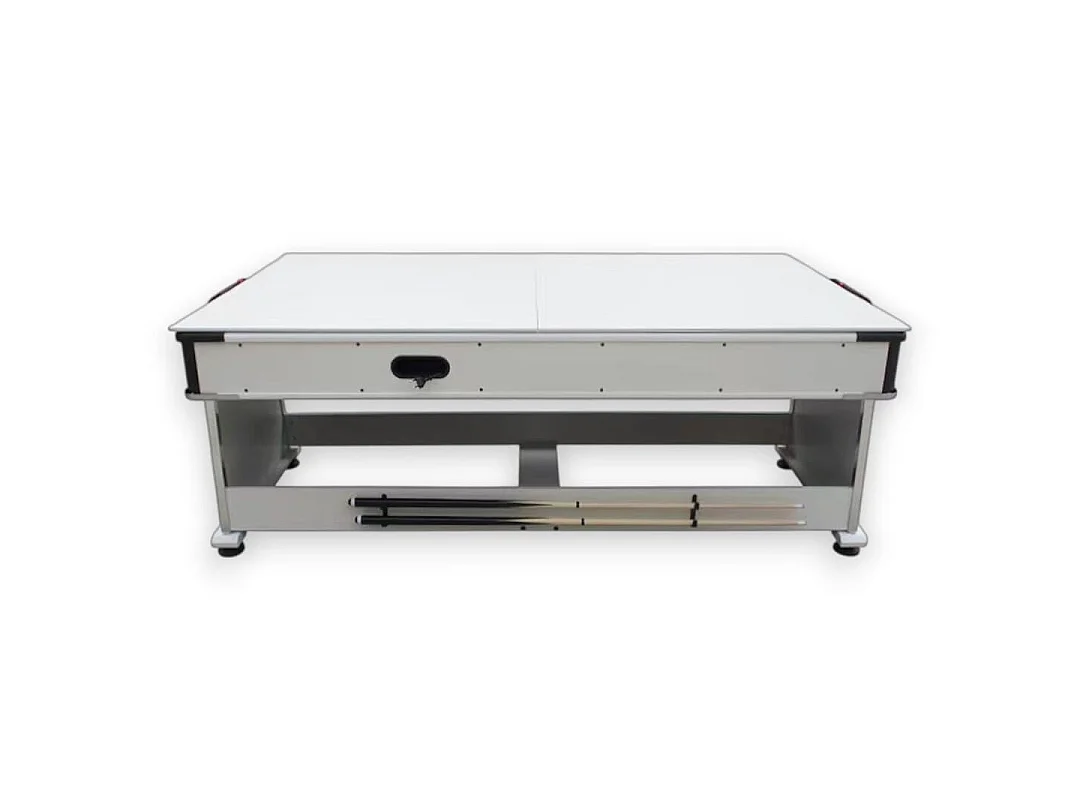 7-Fuß-Billardtisch Grün Multi-Game Airhockey + Tischtennis – Stark White