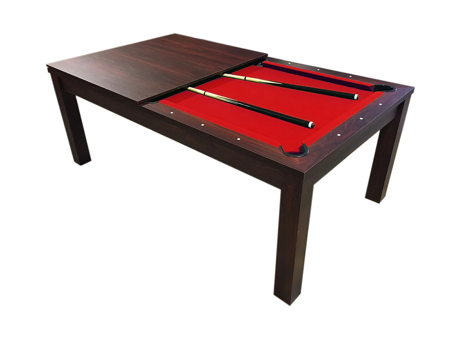 Biljarttafel 7 voet rode om te bouwen tot tafel – Estia