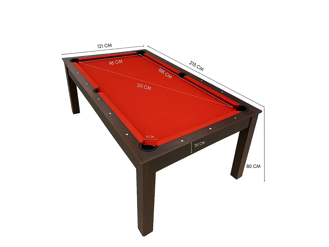 Table de billard convertible 7 pieds avec table à manger – Estia