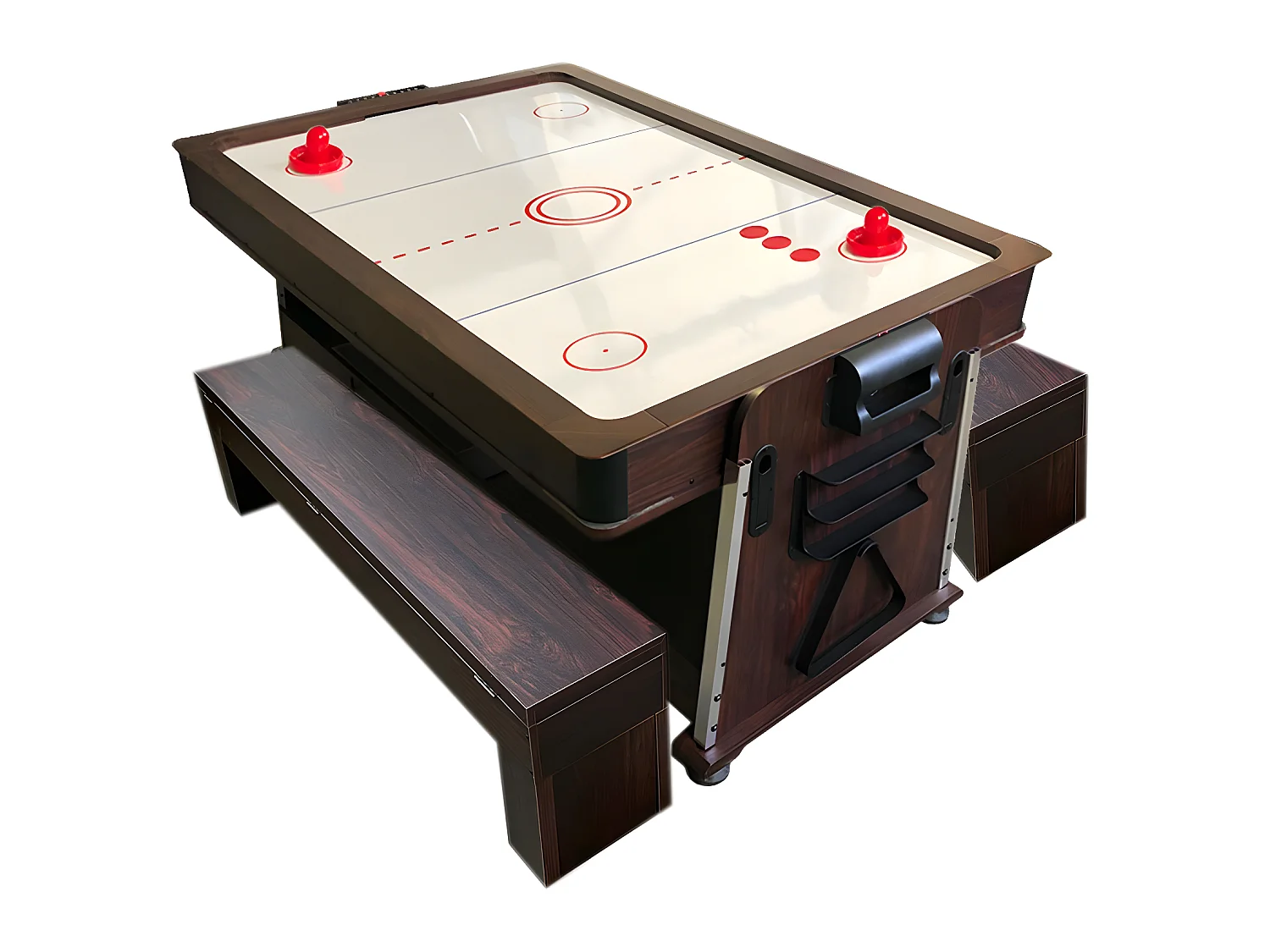 Table de Billard 7 pieds Multi-jeux vert Air Hockey + Table de Tennis – Stark avec Bancs