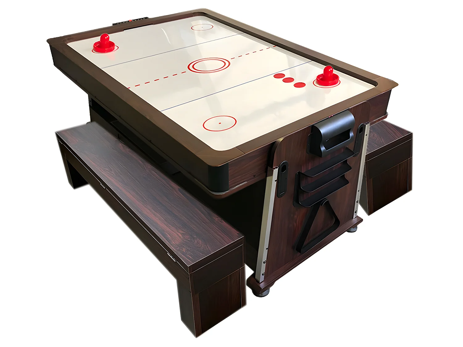 Tavolo da biliardo 7 piedi Multi-gioco verde Air Hockey + Ping pong – Stark con panche