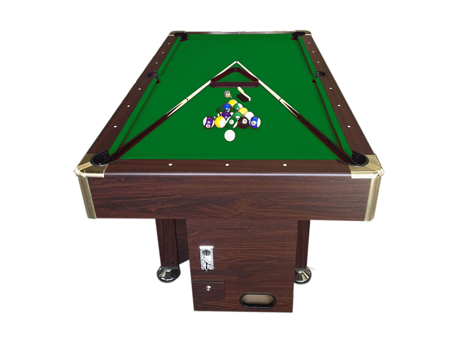 Table de Billard 8 pieds vert avec monnayeur manuel – Atlas