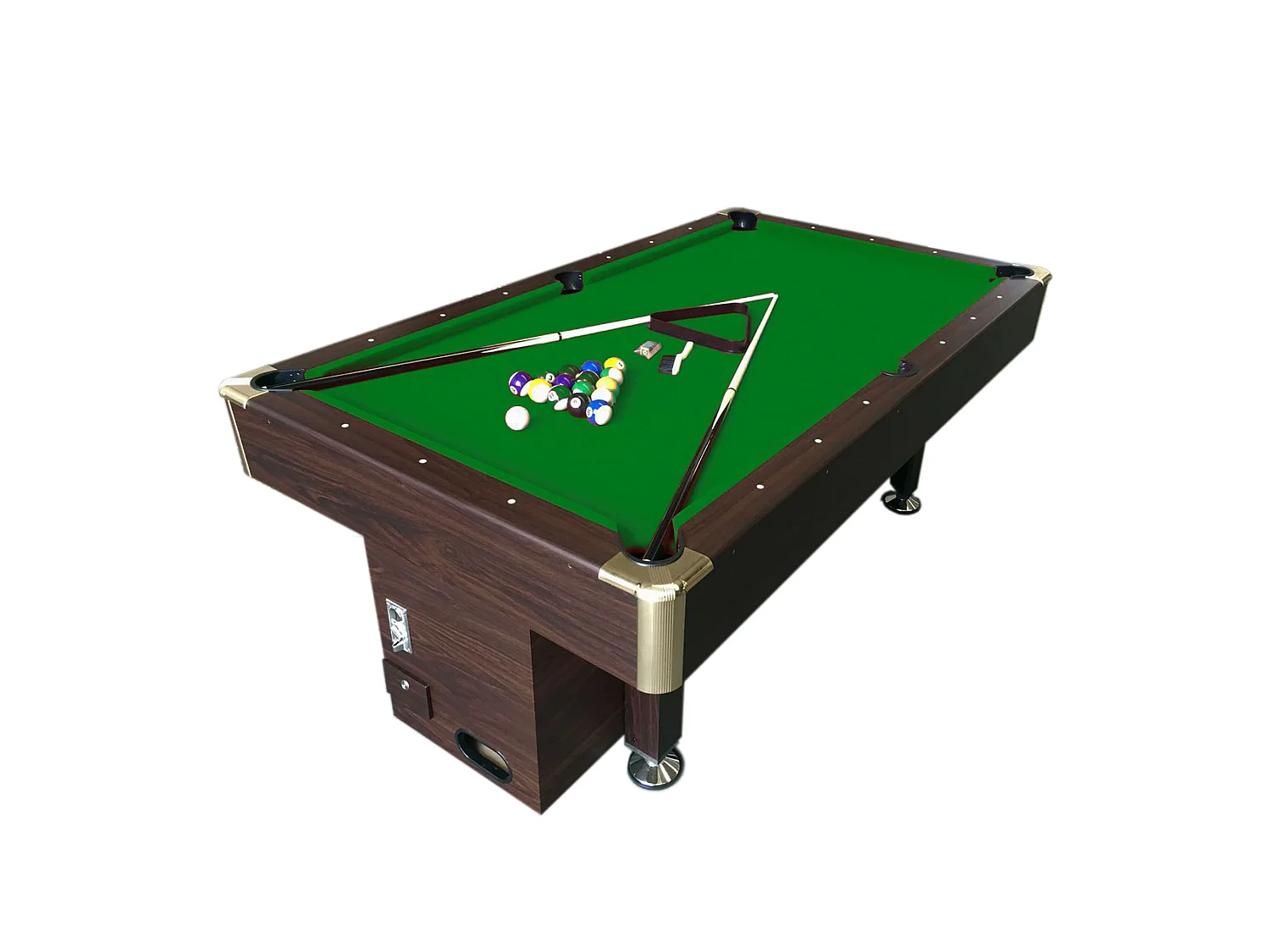 Table de Billard 8 pieds vert avec monnayeur manuel – Atlas