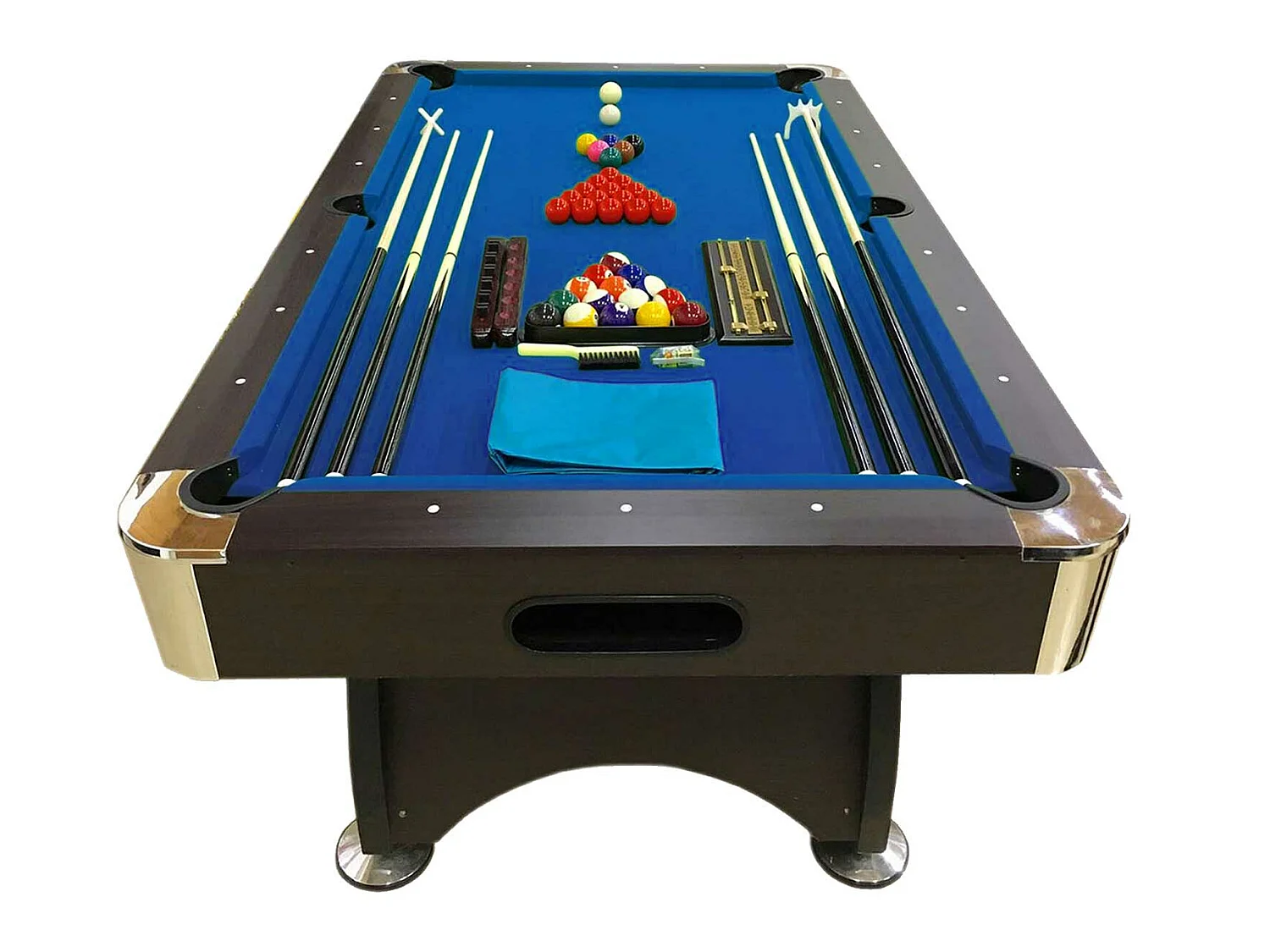 7-Fuß-Billardtisch komplett mit Zubehör - Iron Blue