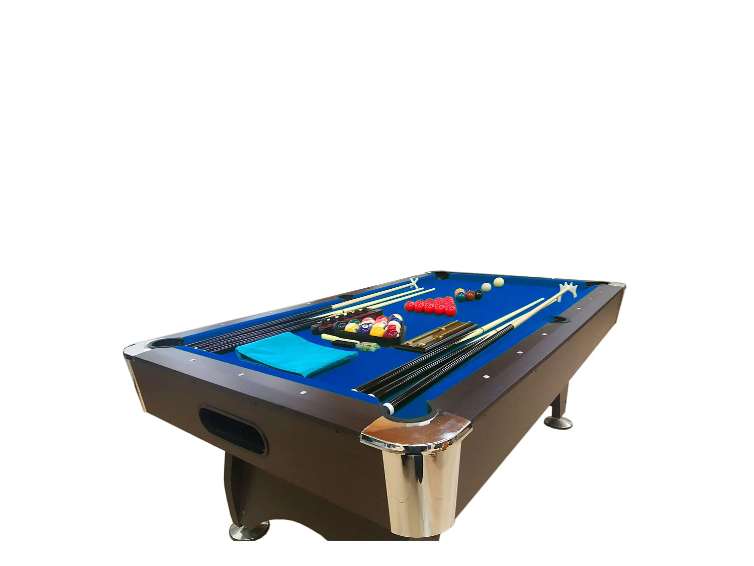 7-Fuß-Billardtisch komplett mit Zubehör - Iron Blue