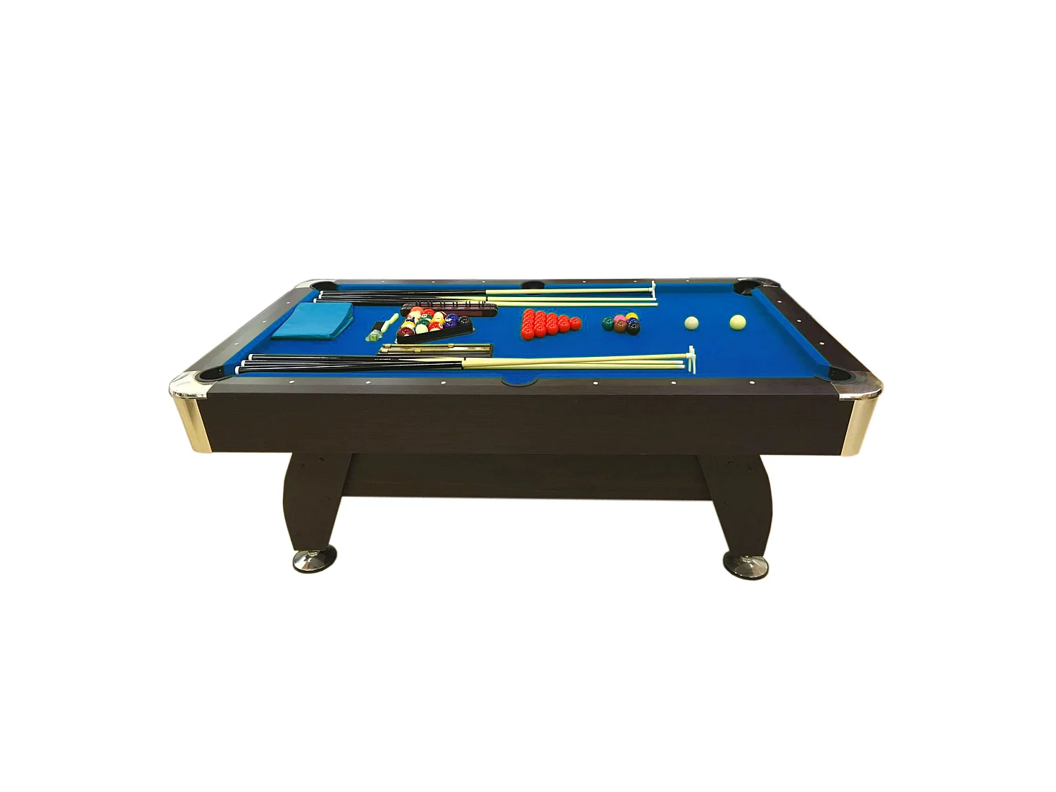 7-Fuß-Billardtisch komplett mit Zubehör - Iron Blue
