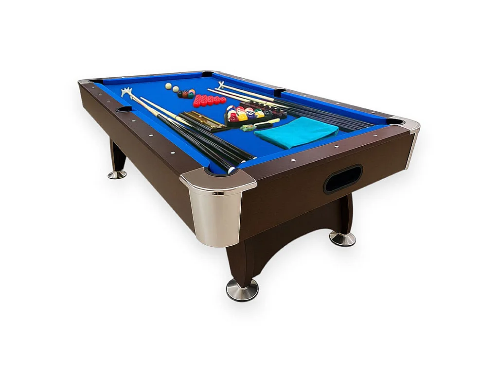 7 ft Pool Table with Complete Accessories Set – Iron Blue