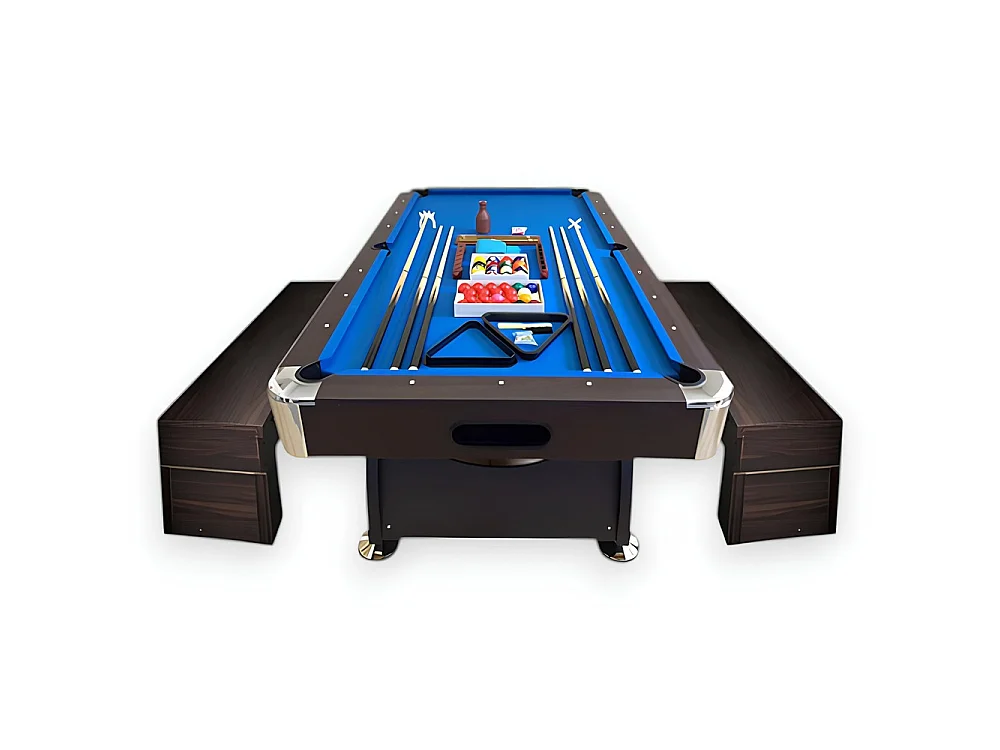 Table de Billard 8 Pieds avec bancs de rangement – Viper Blue
