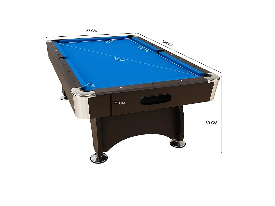 Table de Billard 8 Pieds avec bancs de rangement – Viper Blue