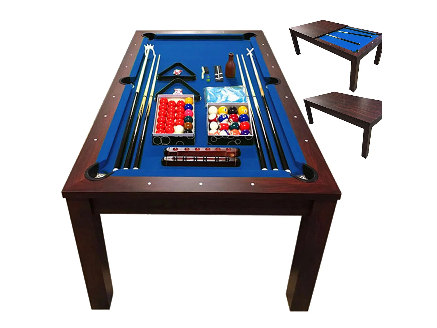 Biljarttafel 7 voet blauw om te bouwen tot tafel – Atlantis