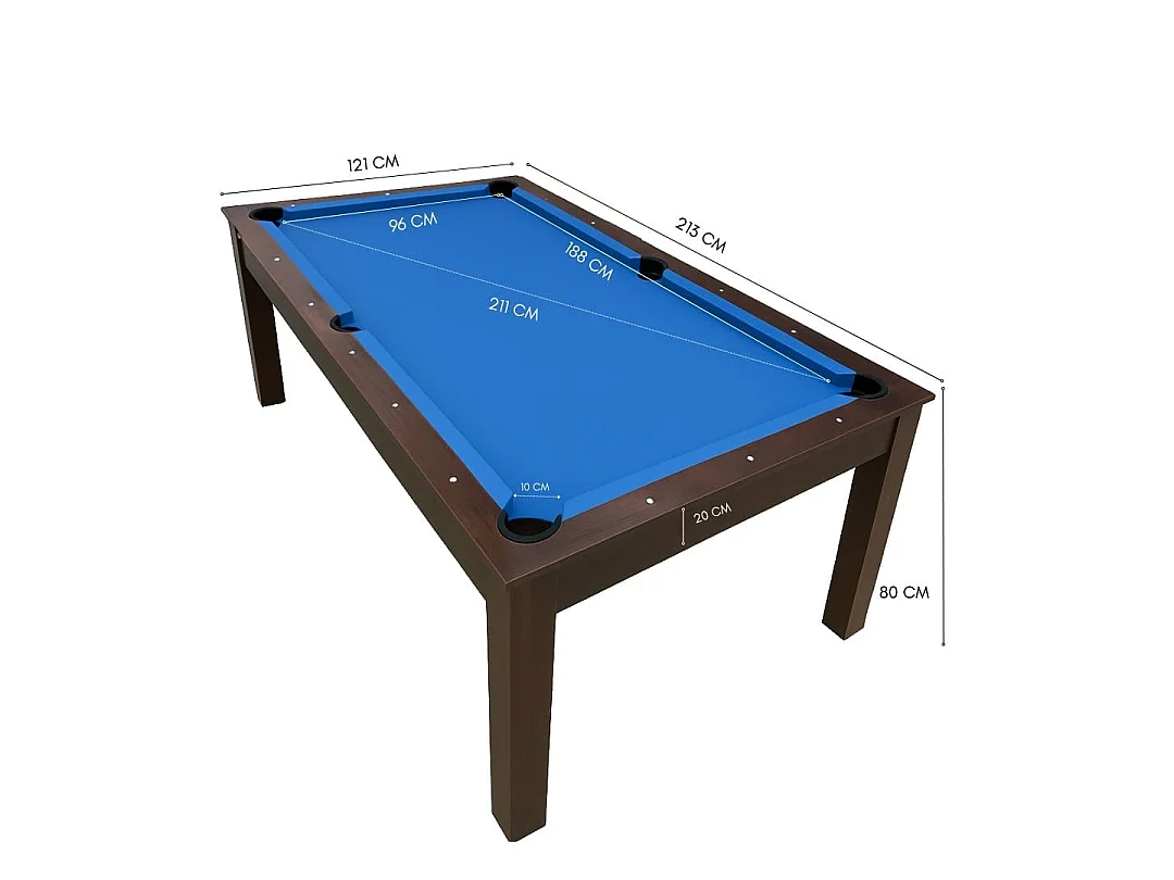 Convertible 7 ft Pool Dining Table blue – Atlantis