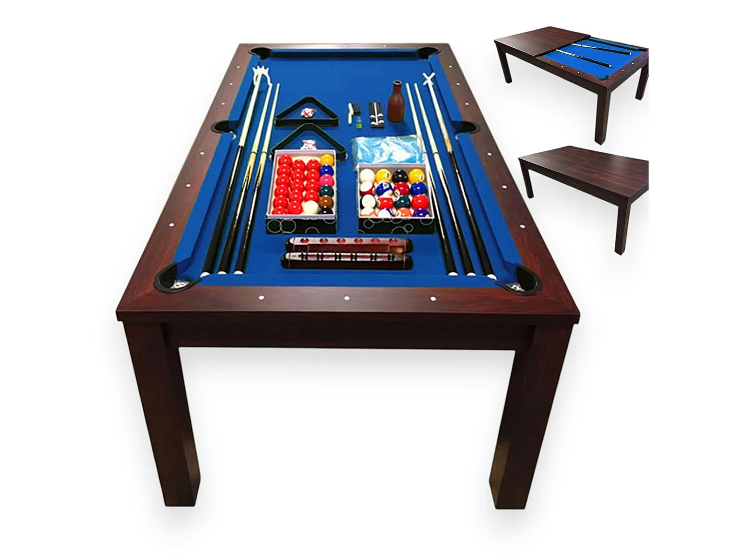Convertible 7 ft Pool Dining Table blue – Atlantis