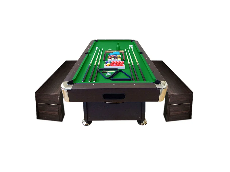 Biljarttafel 8 voet met containerbank – Viper Green