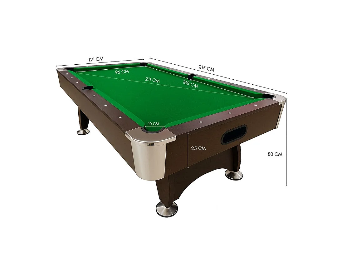 Table de billard 7 pieds avec accessoires complets – Iron Green