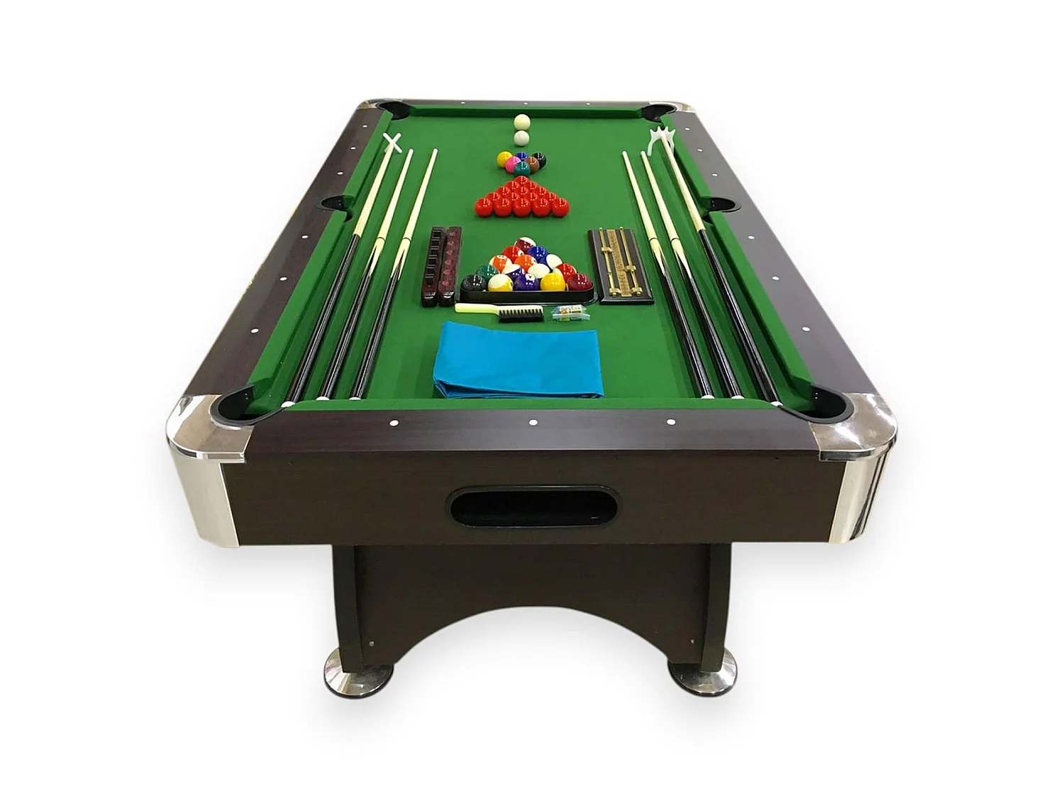7 ft Pool Table with Complete Accessories Set – Iron Green