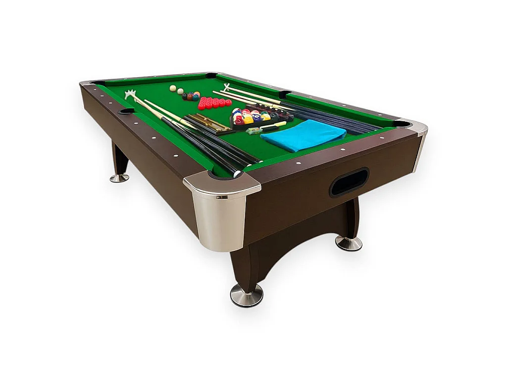 7 ft Pool Table with Complete Accessories Set – Iron Green