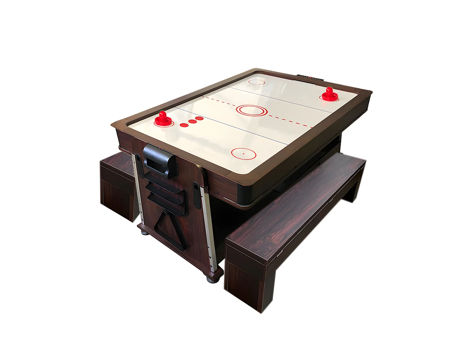 Table de Billard 7 pieds Multi-jeux bleu Air Hockey + Table de Tennis – Stark avec Bancs