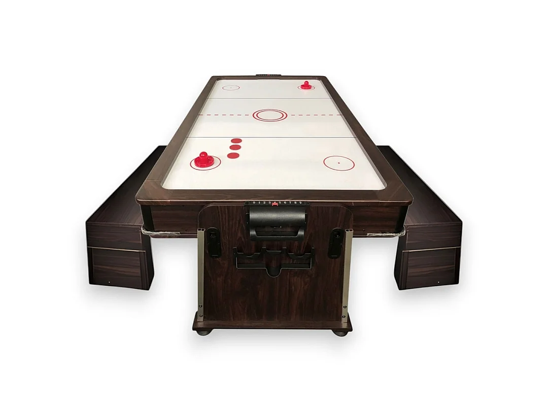 7 ft Blue Multi-Game Pool Table with Air Hockey, Table Tennis, Dining Top and Benches – Stark
