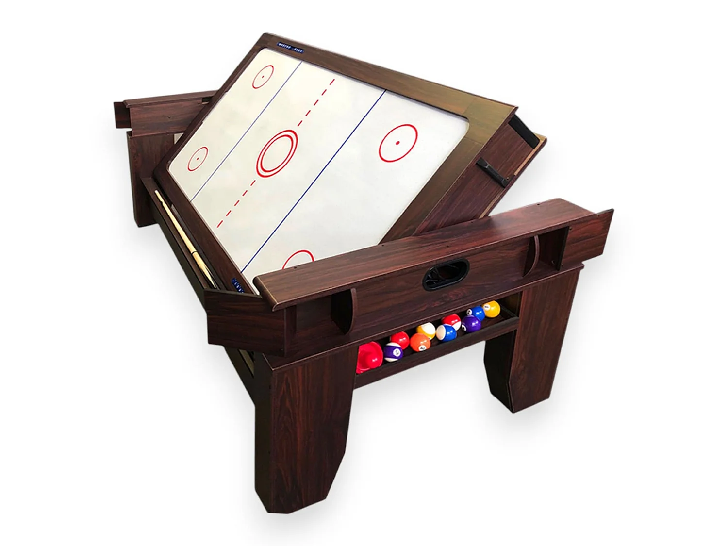 7 ft Multi-Game Pool Table red  with Air Hockey – Panther