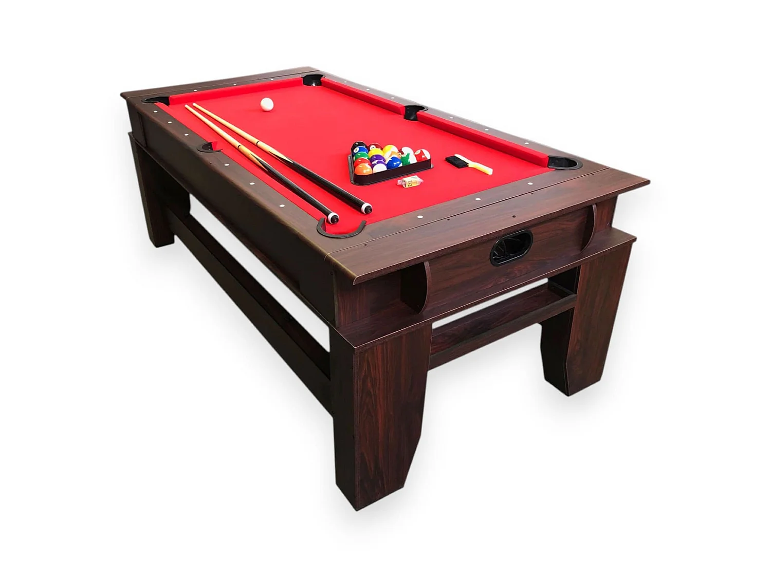 7 ft Multi-Game Pool Table red  with Air Hockey – Panther