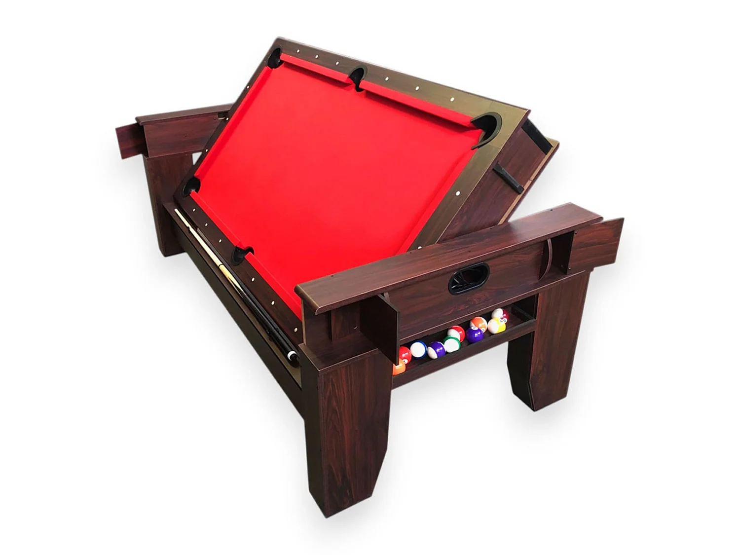 7 ft Multi-Game Pool Table red  with Air Hockey – Panther