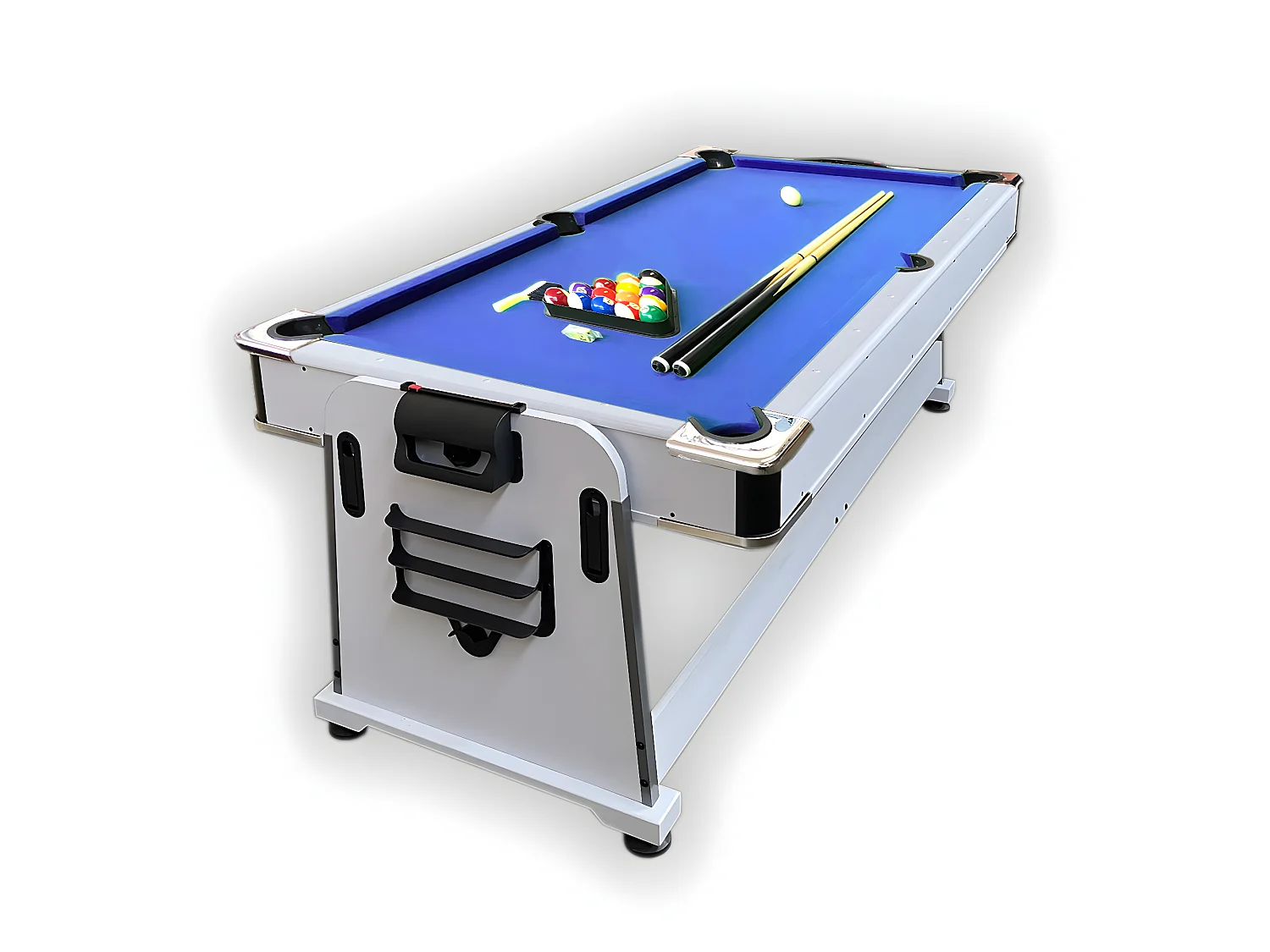 Biljarttafel 7 voet Multi-game blauw Air Hockey + Tennistafel – Stark White