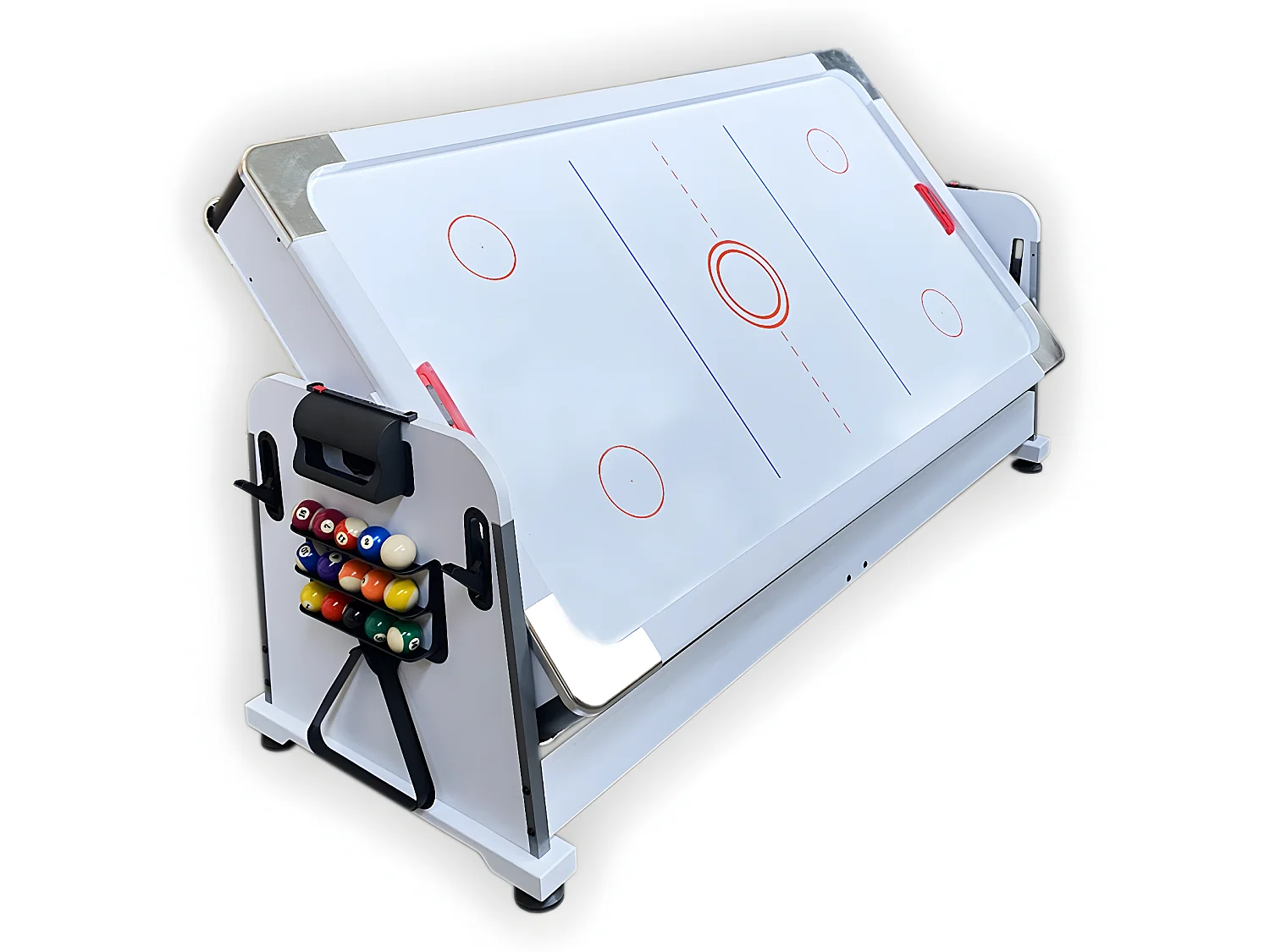 Biljarttafel 7 voet Multi-game blauw Air Hockey + Tennistafel – Stark White