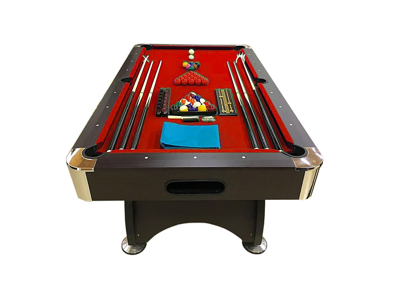 Table de billard 7 Pieds complet d’accessoires – Iron Red