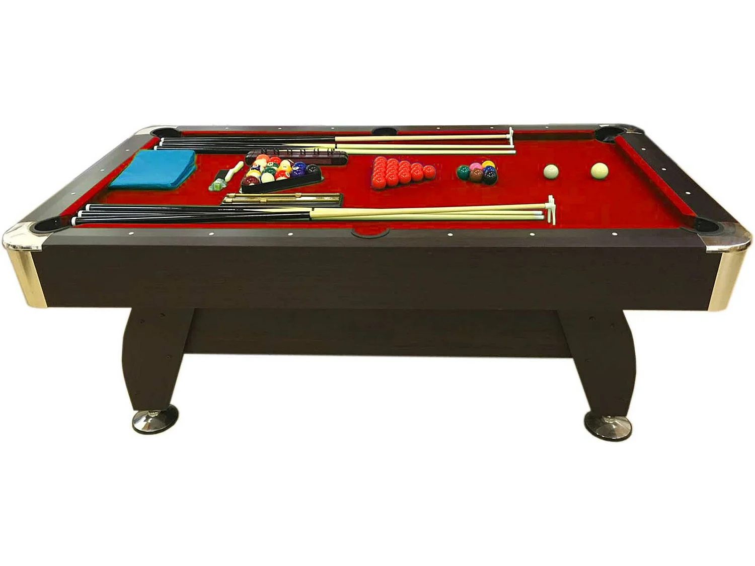 Table de billard 7 Pieds complet d’accessoires – Iron Red