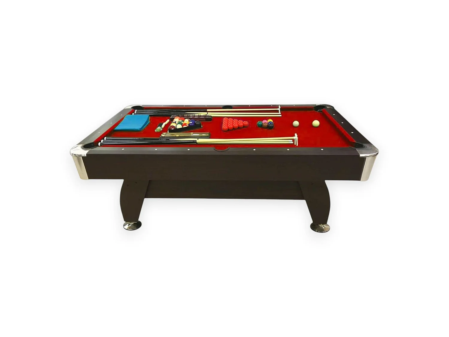 Biljarttafel 7 voet compleet met accessoires – Iron Red