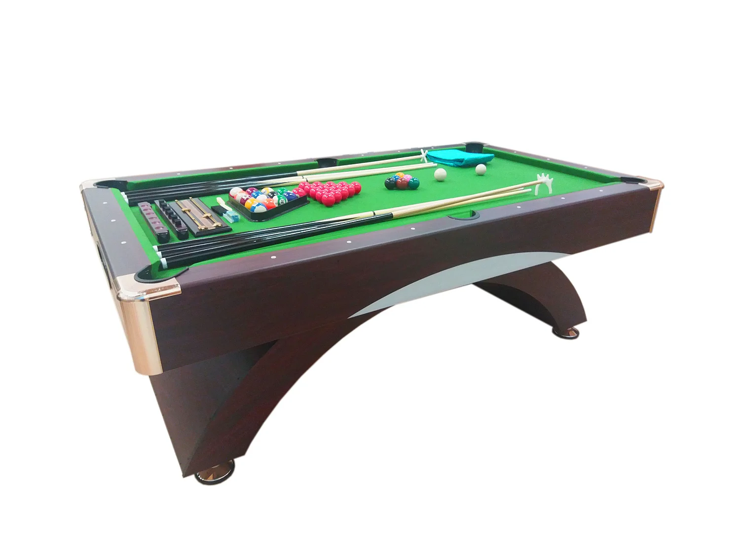 Biljarttafel 8 voet modern compleet met accessoires – Poseidon