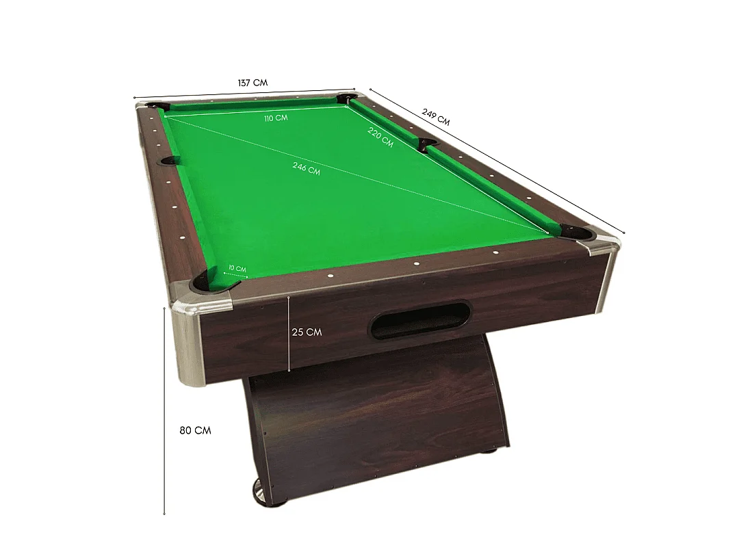 Biljarttafel 8 voet modern compleet met accessoires – Poseidon