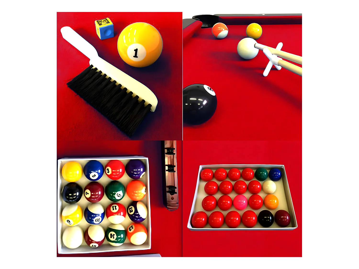 Table de billard 8 pieds complet d’accessoires – Viper Red