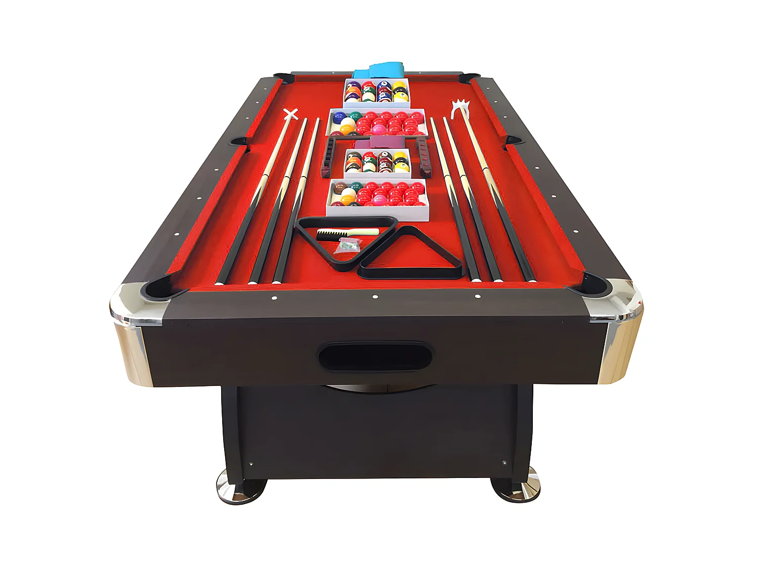 Table de billard 8 pieds complet d’accessoires – Viper Red