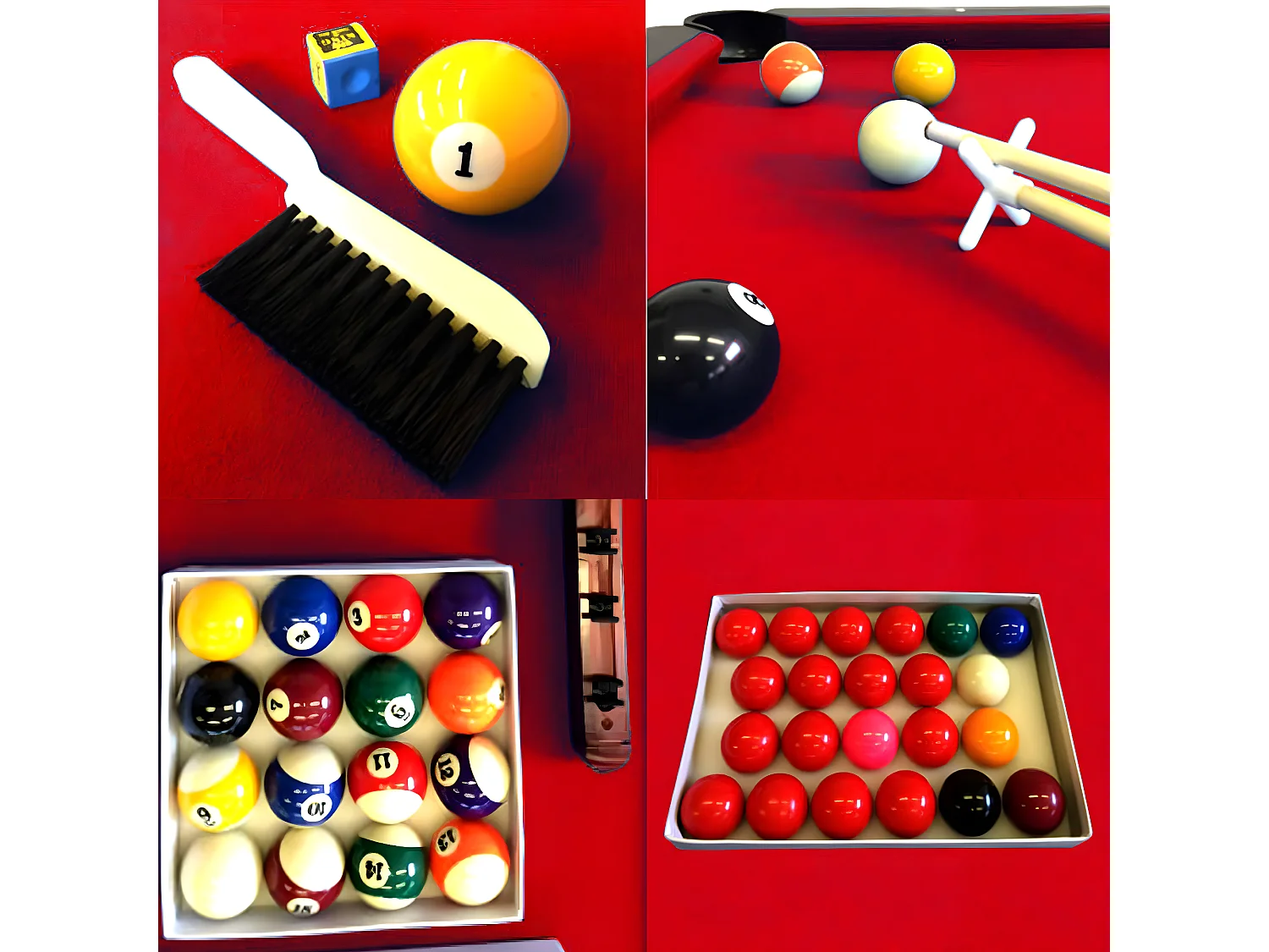 Table de billard 8 pieds complet d’accessoires – Viper Red