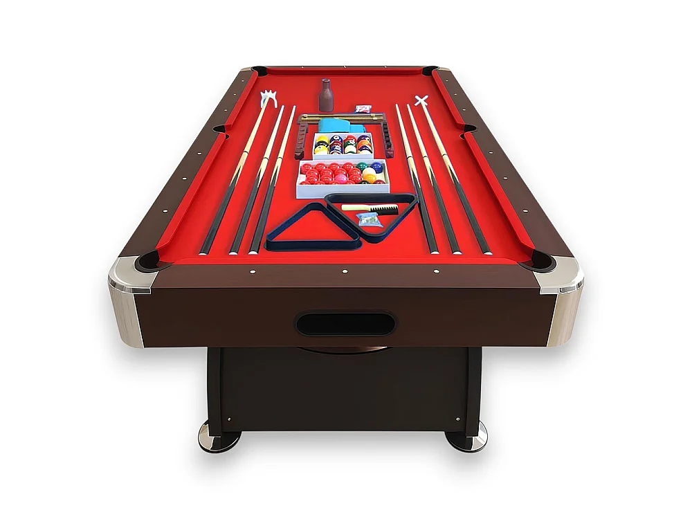 8 ft Pool Table with Complete Accessories Set – Viper Red