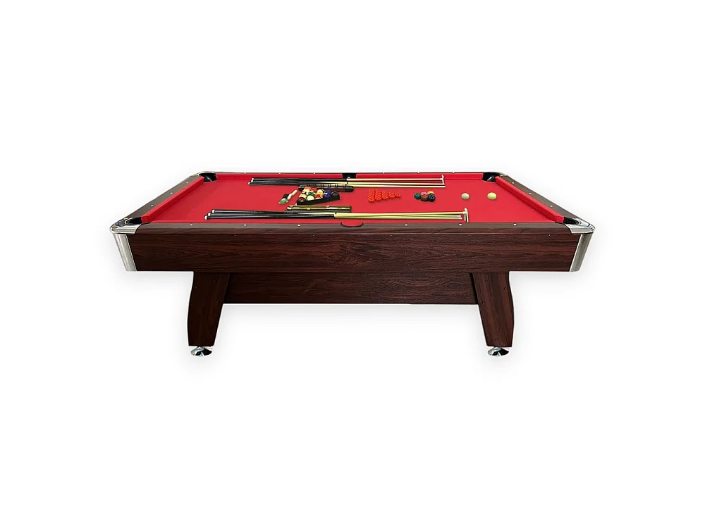 8 ft Pool Table with Complete Accessories Set – Viper Red