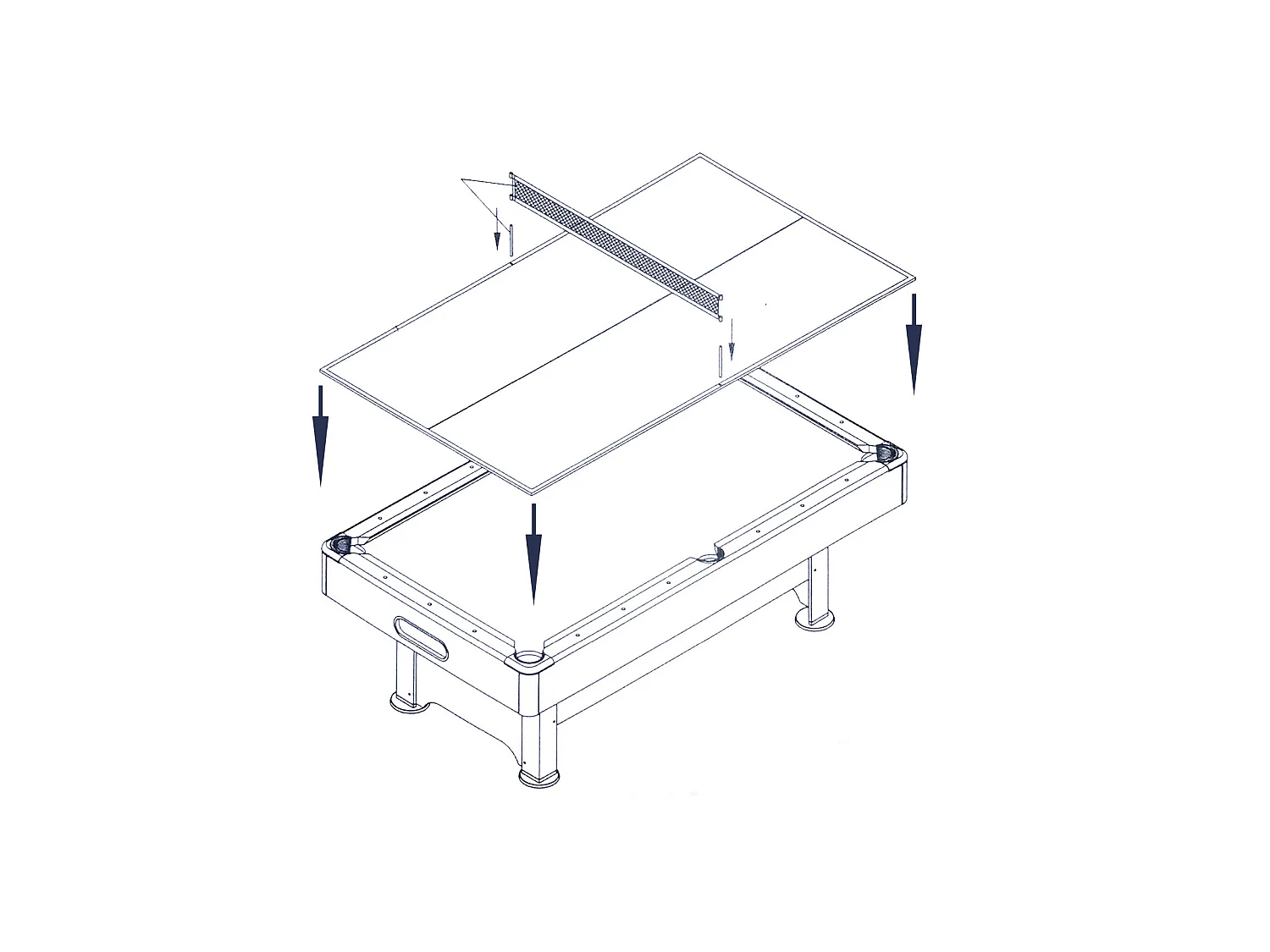Biljarttafel 7 voet Multi-games met tennistafel – Falcon
